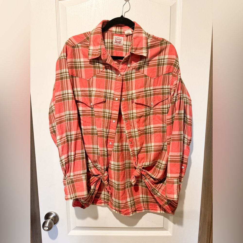 Levi’s Tops- Dylan Relaxed Western Shirt- Medium-Burnt Sienna